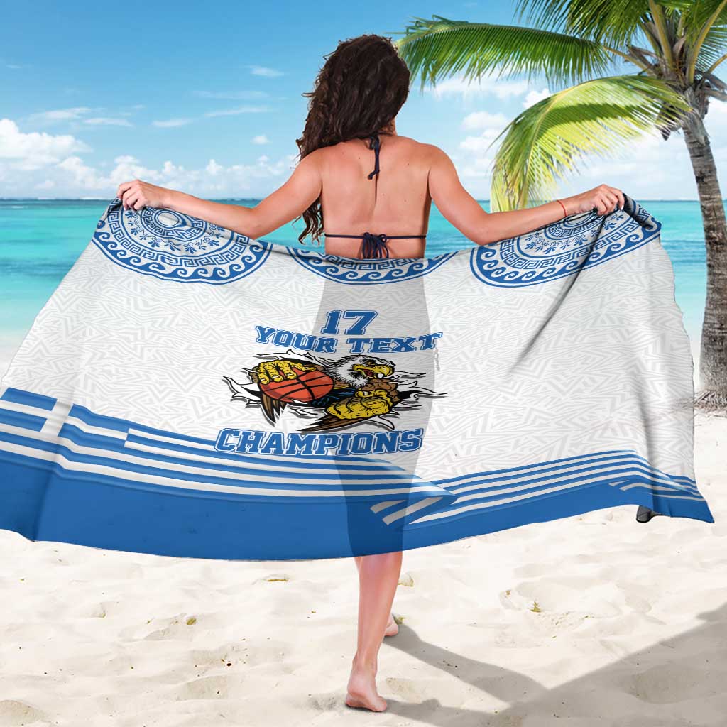 Custom Greece Basketball Champions Sarong Sporty Style with Eagle Mascot