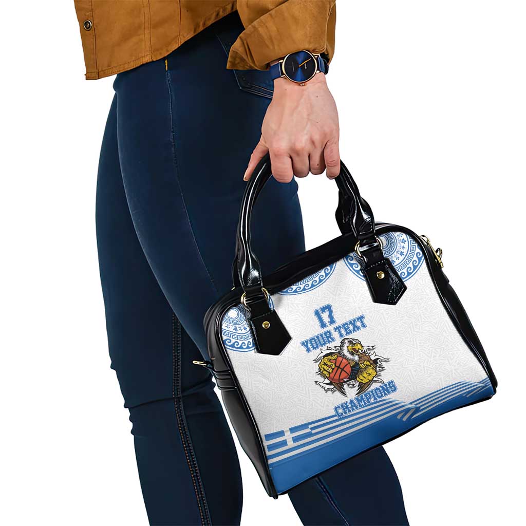 Custom Greece Basketball Champions Shoulder Handbag Sporty Style with Eagle Mascot