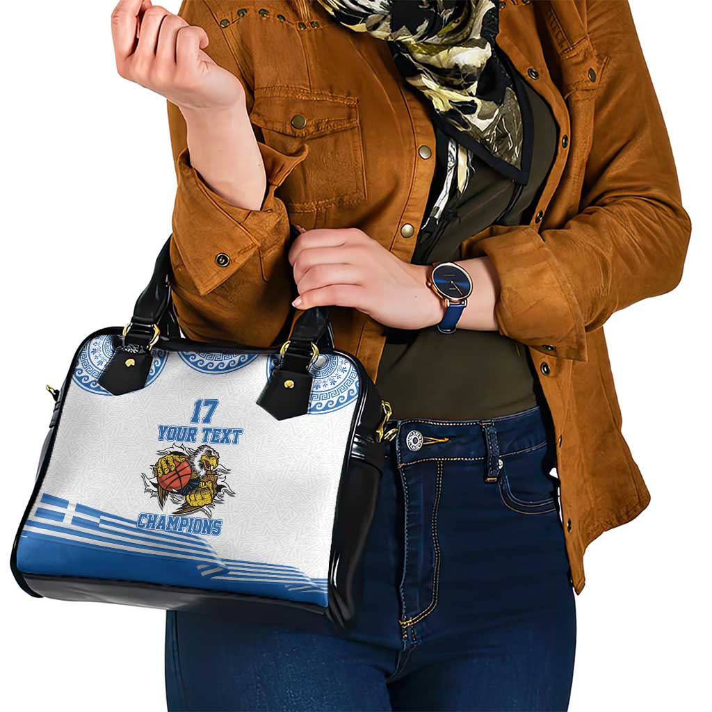 Custom Greece Basketball Champions Shoulder Handbag Sporty Style with Eagle Mascot