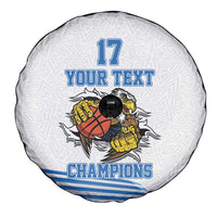 Custom Greece Basketball Champions Spare Tire Cover Sporty Style with Eagle Mascot
