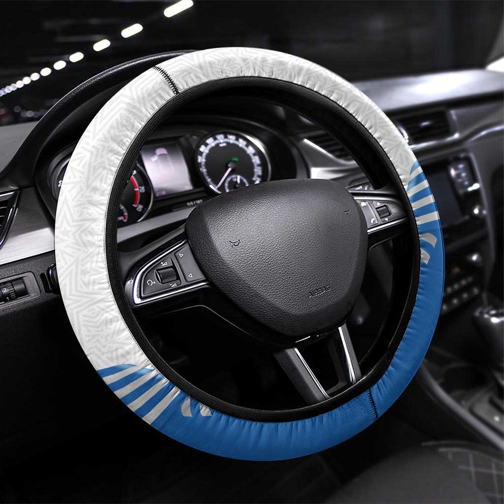 Greece Basketball Champions Steering Wheel Cover Sporty Style with Eagle Mascot