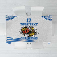 Custom Greece Basketball Champions Tablecloth Sporty Style with Eagle Mascot