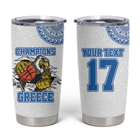 Custom Greece Basketball Champions Tumbler Cup Sporty Style with Eagle Mascot