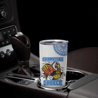 Custom Greece Basketball Champions Tumbler Cup Sporty Style with Eagle Mascot