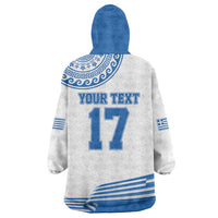 Custom Greece Basketball Champions Wearable Blanket Hoodie Sporty Style with Eagle Mascot