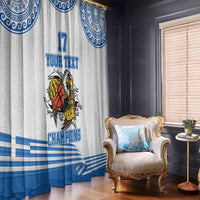 Custom Greece Basketball Champions Window Curtain Sporty Style with Eagle Mascot