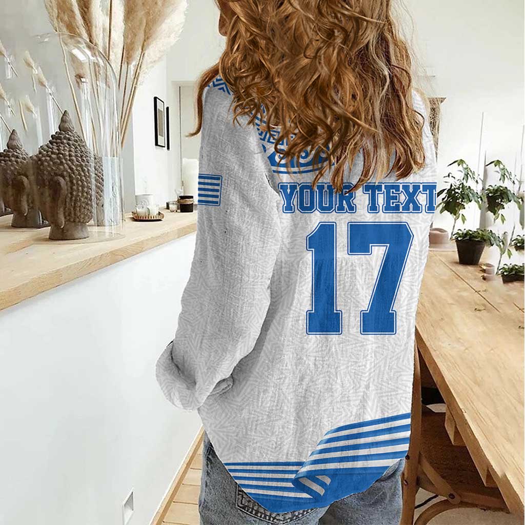 Custom Greece Basketball Champions Women Casual Shirt Sporty Style with Eagle Mascot