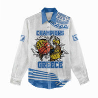 Custom Greece Basketball Champions Women Casual Shirt Sporty Style with Eagle Mascot