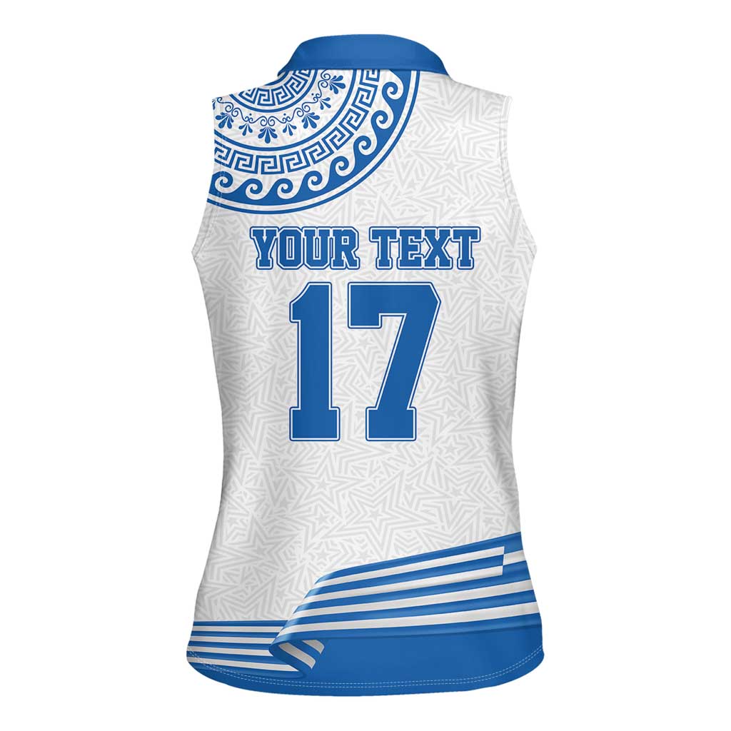 Custom Greece Basketball Champions Women Sleeveless Polo Shirt Sporty Style with Eagle Mascot
