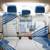 Personalized Greece Greek Independence Day Back Car Seat Cover Dolphin and Parthenon