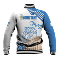 Personalized Greece Greek Independence Day Baseball Jacket Dolphin and Parthenon