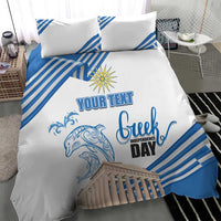 Personalized Greece Greek Independence Day Bedding Set Dolphin and Parthenon