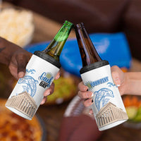 Personalized Greece Greek Independence Day 4 in 1 Can Cooler Tumbler Dolphin and Parthenon