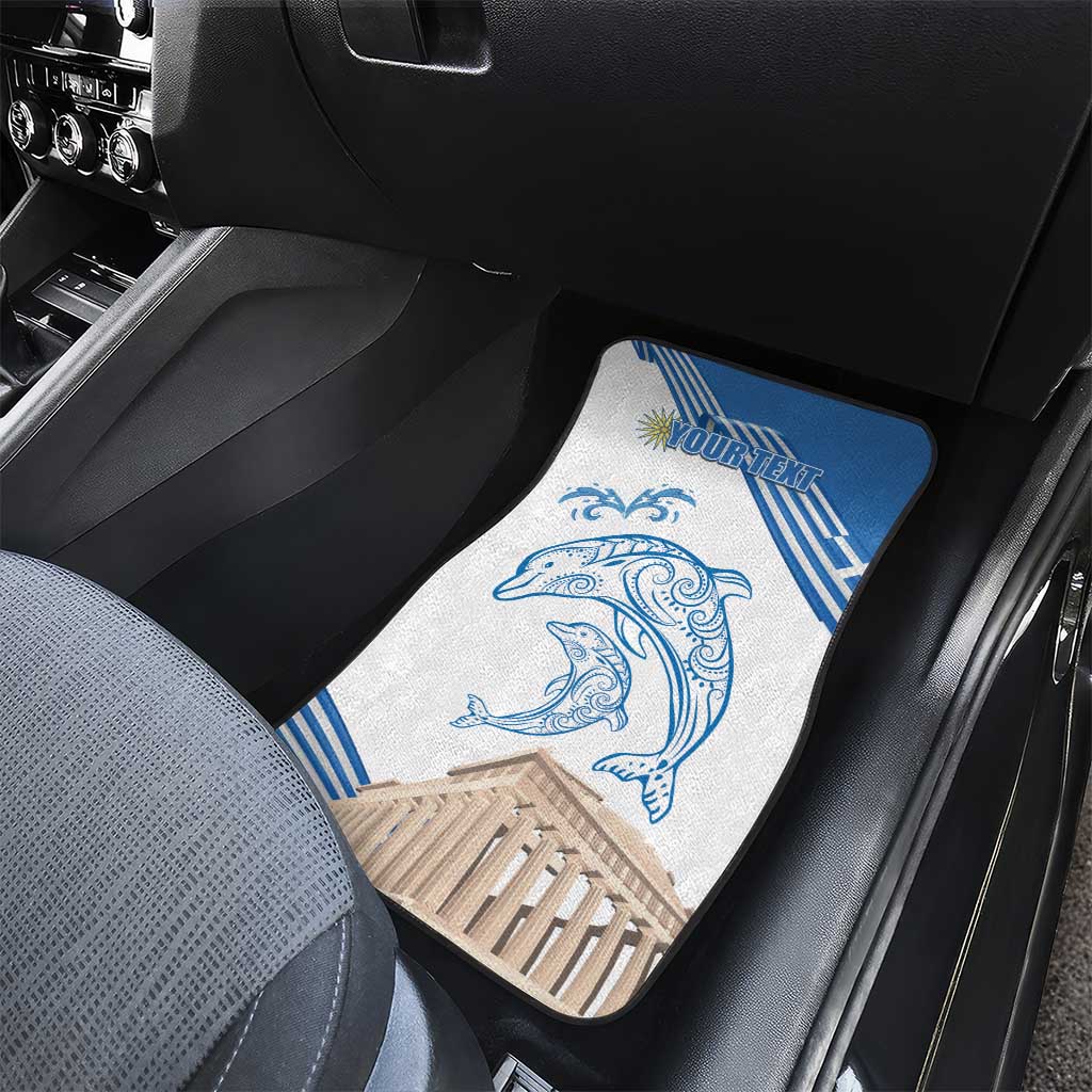 Personalized Greece Greek Independence Day Car Mats Dolphin and Parthenon