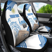 Personalized Greece Greek Independence Day Car Seat Cover Dolphin and Parthenon