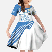 Personalized Greece Greek Independence Day Family Matching Mermaid Dress and Hawaiian Shirt Dolphin and Parthenon