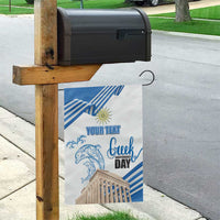 Personalized Greece Greek Independence Day Garden Flag Dolphin and Parthenon