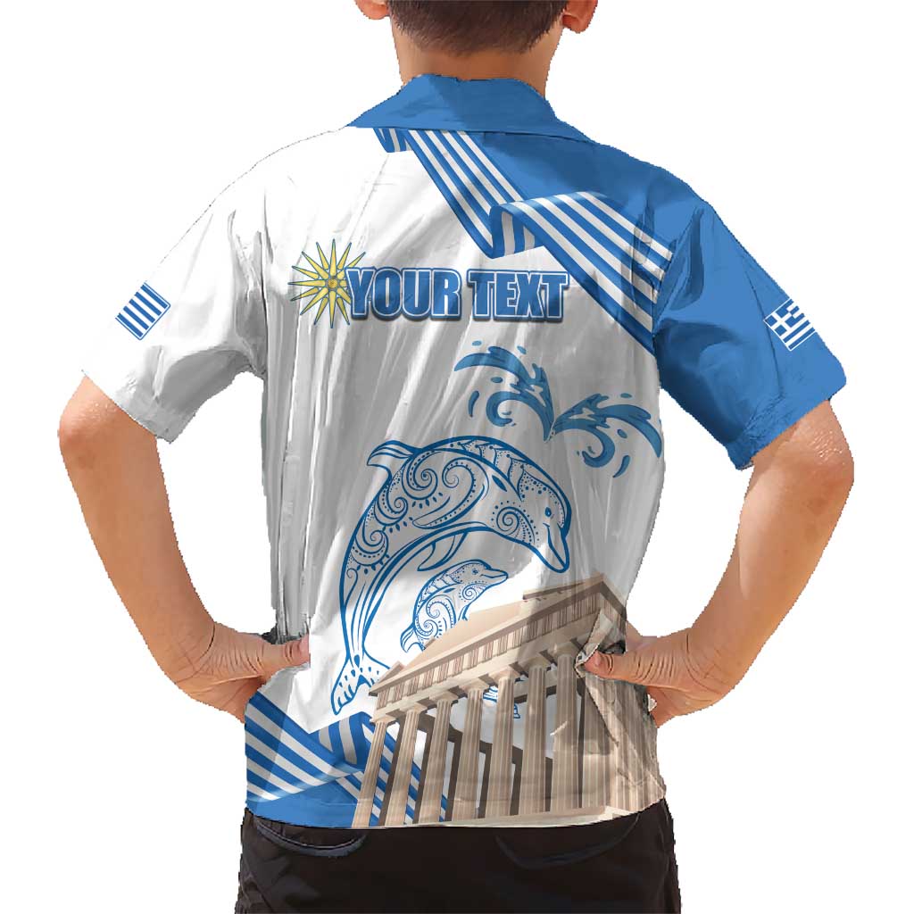 Personalized Greece Greek Independence Day Hawaiian Shirt Dolphin and Parthenon