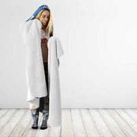 Personalized Greece Greek Independence Day Hooded Blanket Dolphin and Parthenon