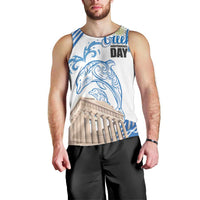 Personalized Greece Greek Independence Day Men Tank Top Dolphin and Parthenon