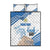Personalized Greece Greek Independence Day Quilt Bed Set Dolphin and Parthenon