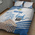 Personalized Greece Greek Independence Day Quilt Bed Set Dolphin and Parthenon