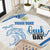 Personalized Greece Greek Independence Day Round Carpet Dolphin and Parthenon
