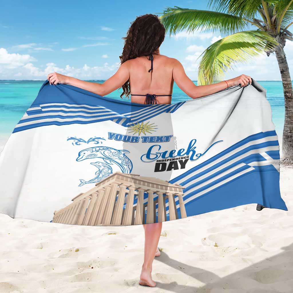 Personalized Greece Greek Independence Day Sarong Dolphin and Parthenon