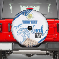 Personalized Greece Greek Independence Day Spare Tire Cover Dolphin and Parthenon