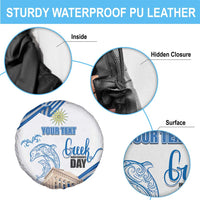 Personalized Greece Greek Independence Day Spare Tire Cover Dolphin and Parthenon