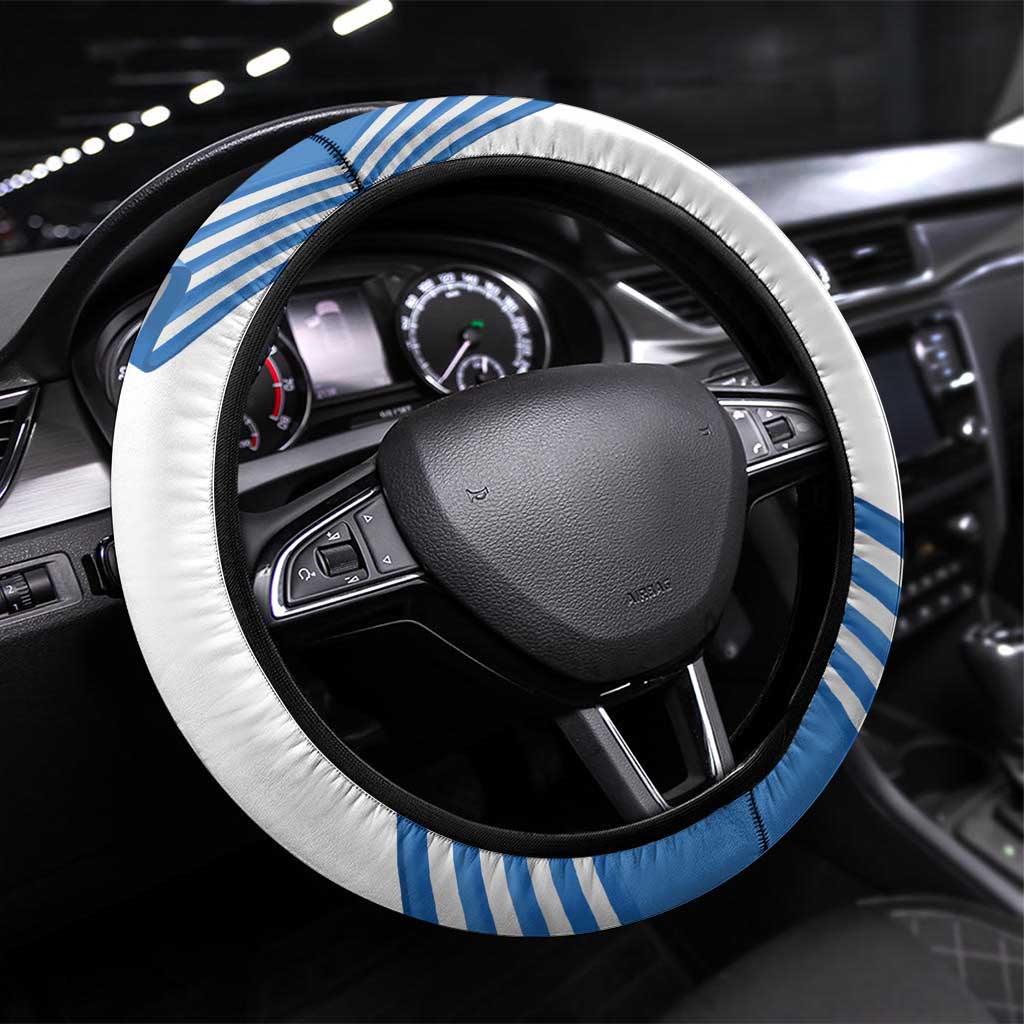 Greece Greek Independence Day Steering Wheel Cover Dolphin and Parthenon