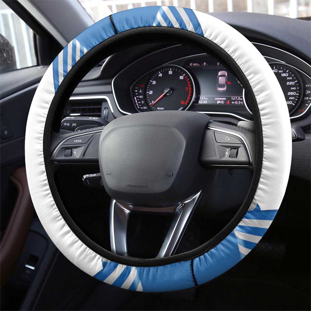 Greece Greek Independence Day Steering Wheel Cover Dolphin and Parthenon