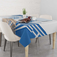 Personalized Greece Greek Independence Day Tablecloth Dolphin and Parthenon