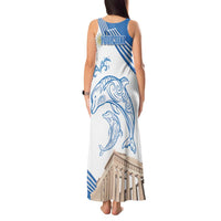 Personalized Greece Greek Independence Day Tank Maxi Dress Dolphin and Parthenon