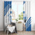 Personalized Greece Greek Independence Day Window Curtain Dolphin and Parthenon