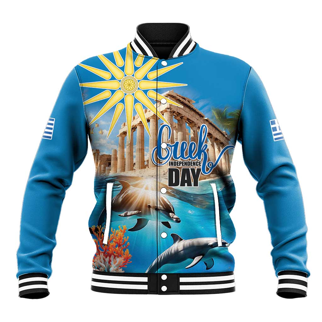 Greece Independence Day 25th March Baseball Jacket Scenery in Greece