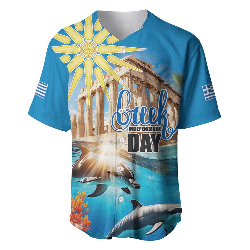 Greece Independence Day 25th March Baseball Jersey Scenery in Greece