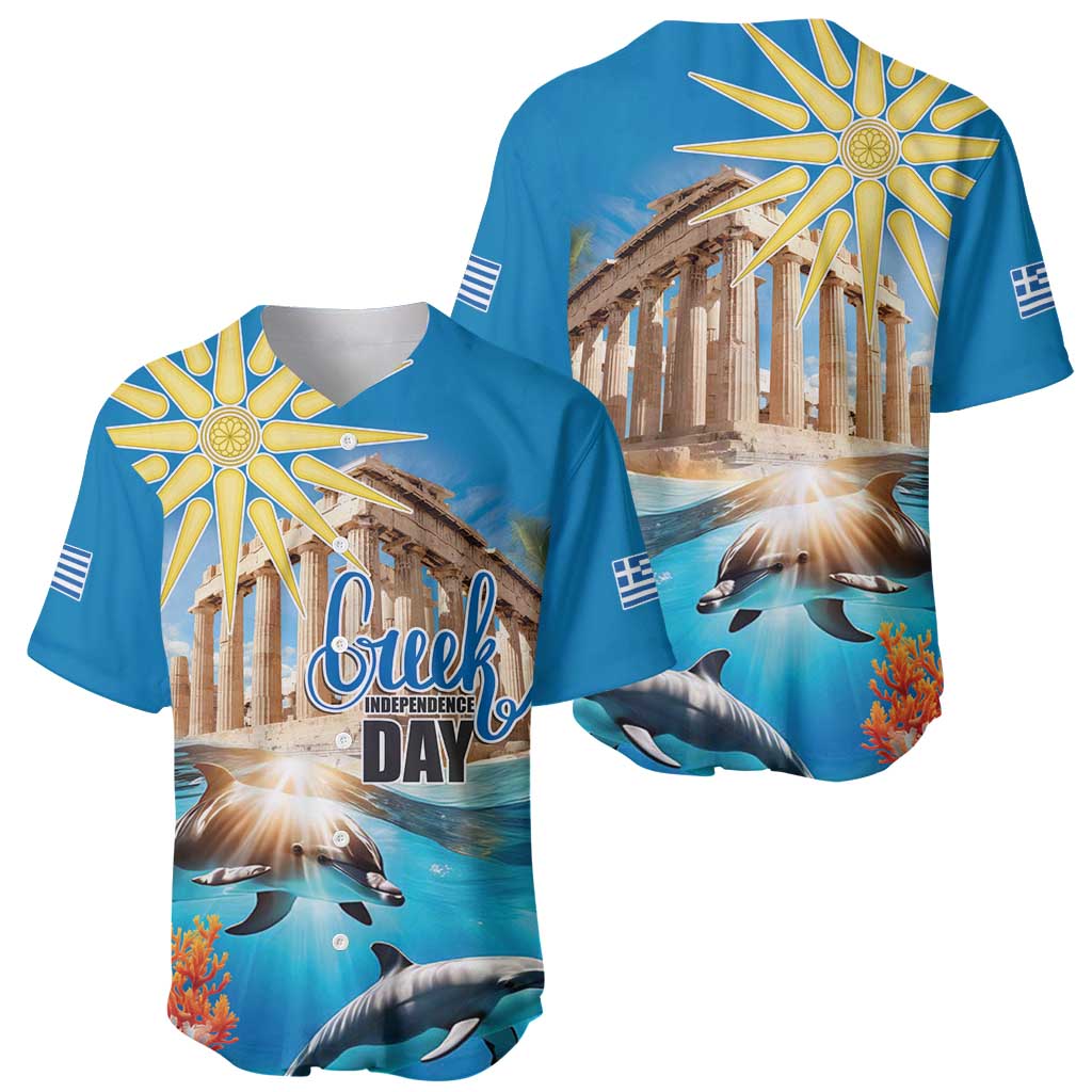 Greece Independence Day 25th March Baseball Jersey Scenery in Greece
