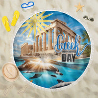 Greece Independence Day 25th March Beach Blanket Scenery in Greece