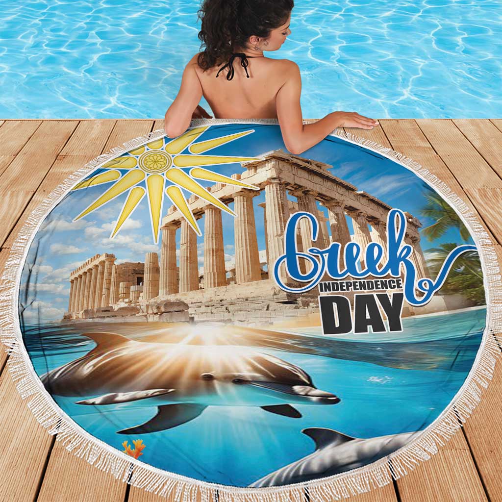 Greece Independence Day 25th March Beach Blanket Scenery in Greece