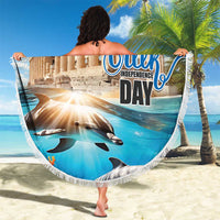 Greece Independence Day 25th March Beach Blanket Scenery in Greece