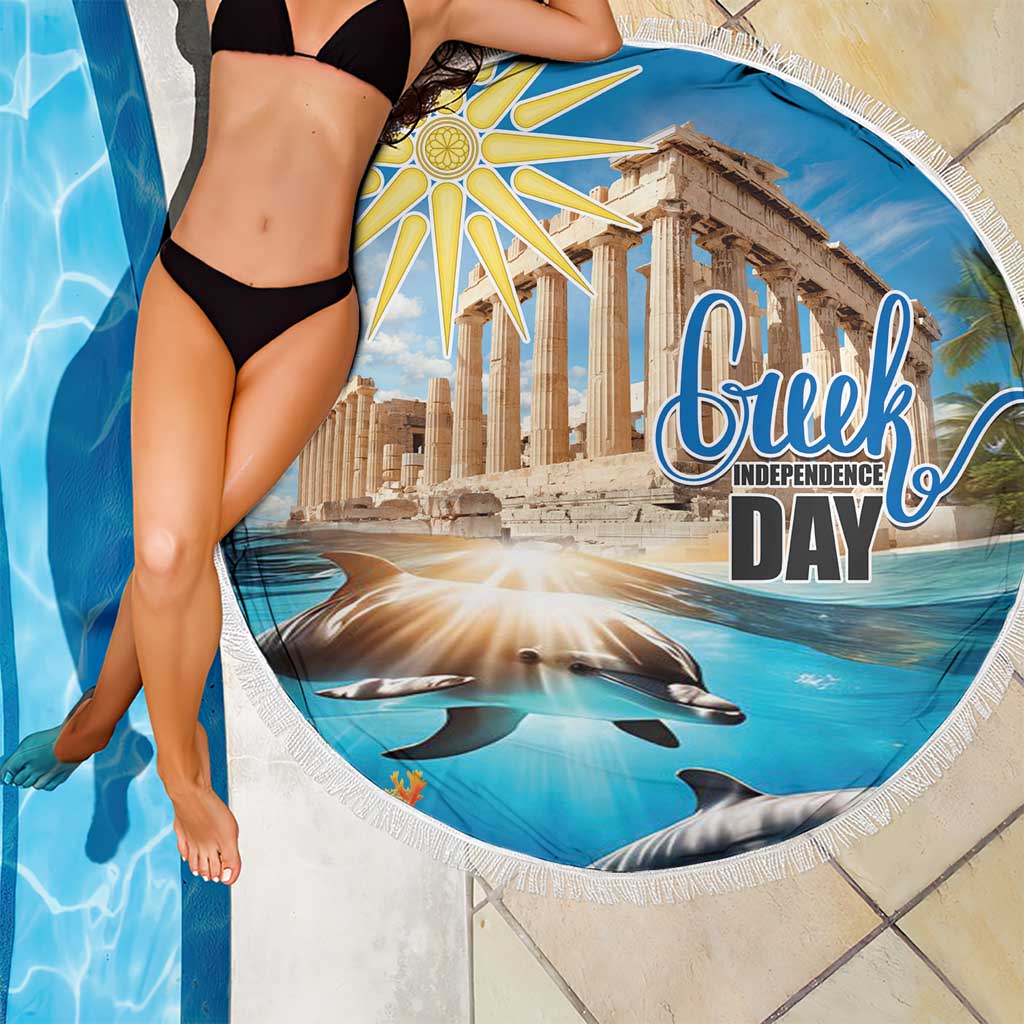 Greece Independence Day 25th March Beach Blanket Scenery in Greece