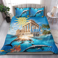 Greece Independence Day 25th March Bedding Set Scenery in Greece