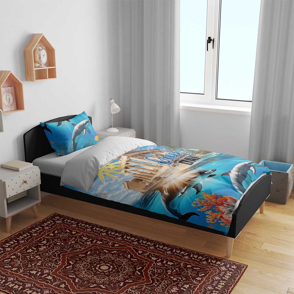 Greece Independence Day 25th March Bedding Set Scenery in Greece
