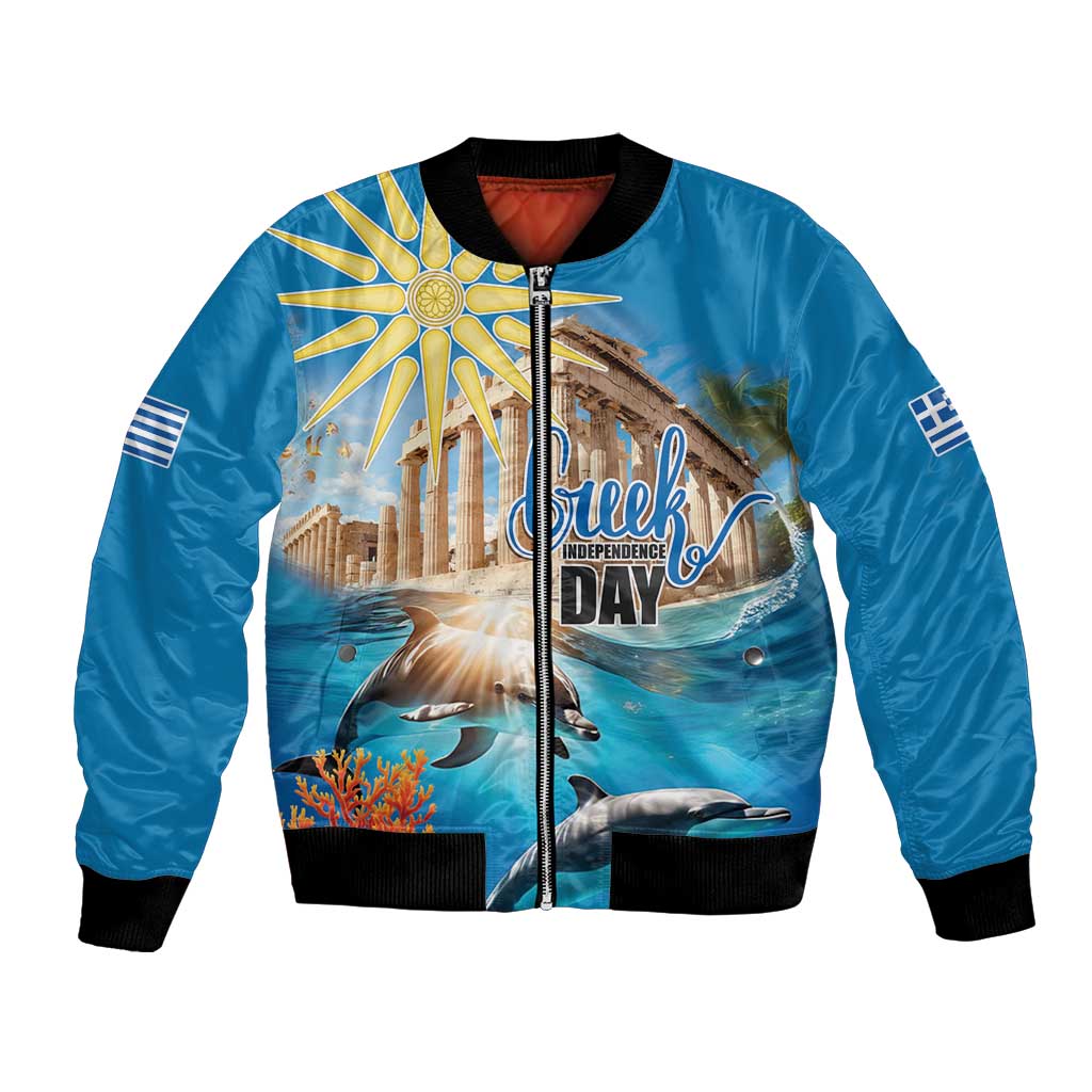 Greece Independence Day 25th March Bomber Jacket Scenery in Greece