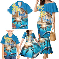 Greece Independence Day 25th March Family Matching Mermaid Dress and Hawaiian Shirt Scenery in Greece