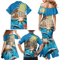 Greece Independence Day 25th March Family Matching Mermaid Dress and Hawaiian Shirt Scenery in Greece