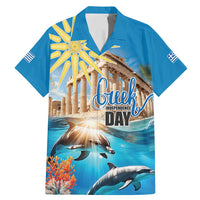 Greece Independence Day 25th March Family Matching Mermaid Dress and Hawaiian Shirt Scenery in Greece