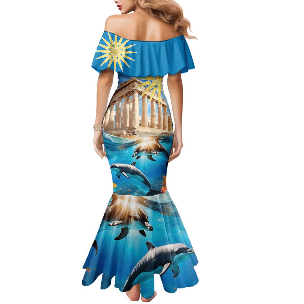 Greece Independence Day 25th March Family Matching Mermaid Dress and Hawaiian Shirt Scenery in Greece