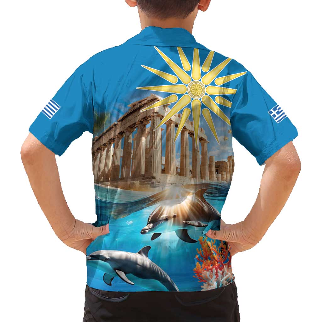 Greece Independence Day 25th March Family Matching Puletasi and Hawaiian Shirt Scenery in Greece